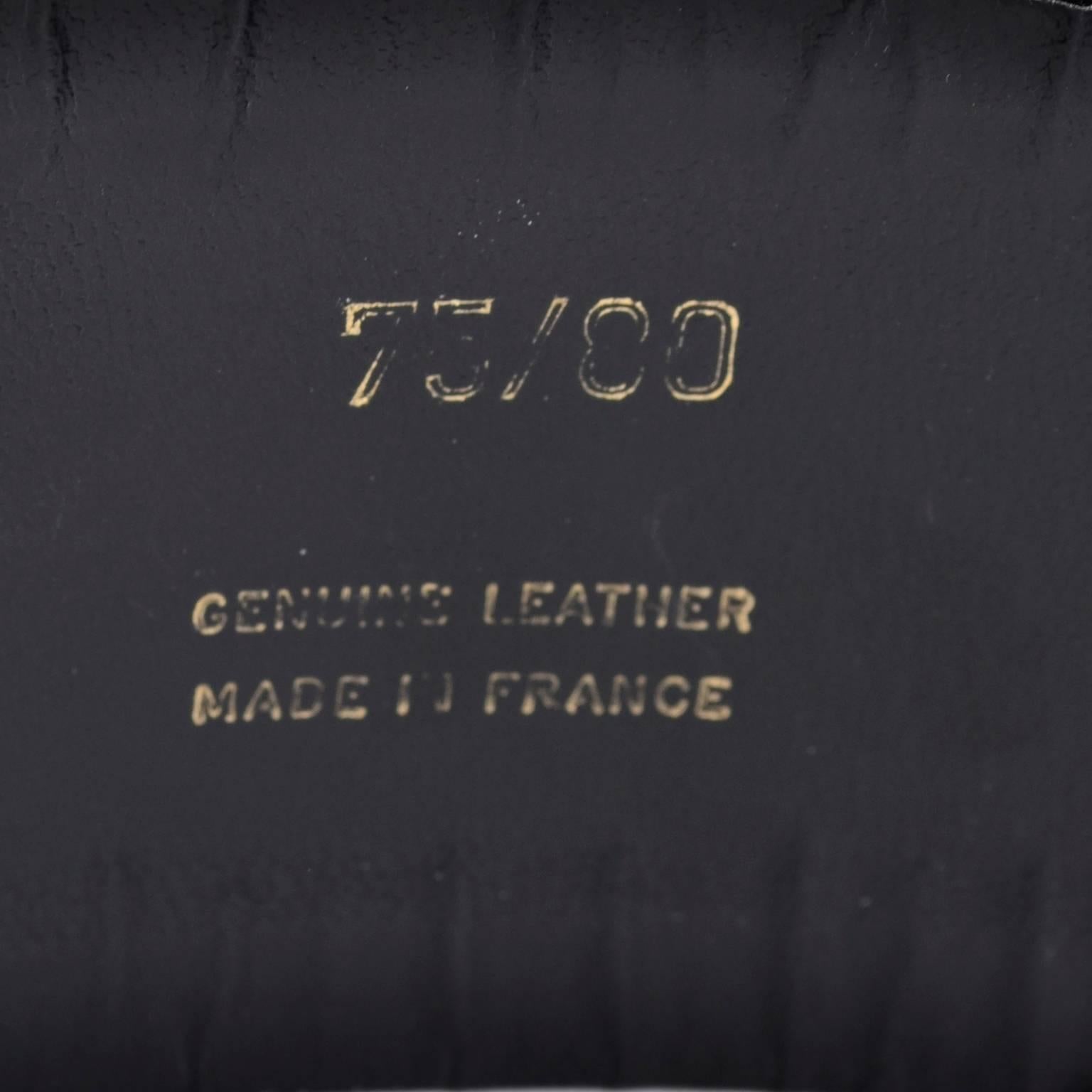 Edouard Rambaud Vintage Leather Belt with Rhinestone Gold Hearts 3