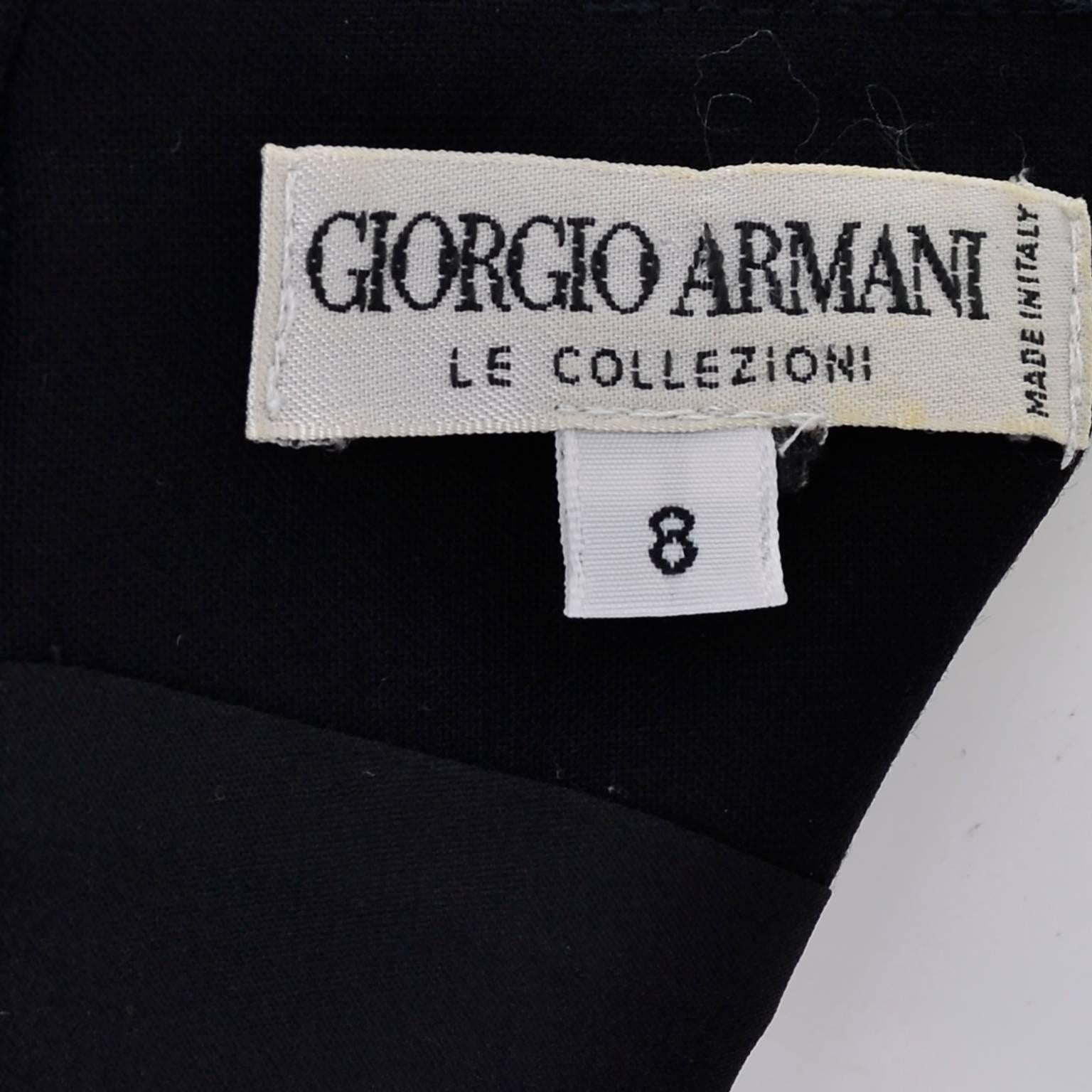 armani collezioni black dress