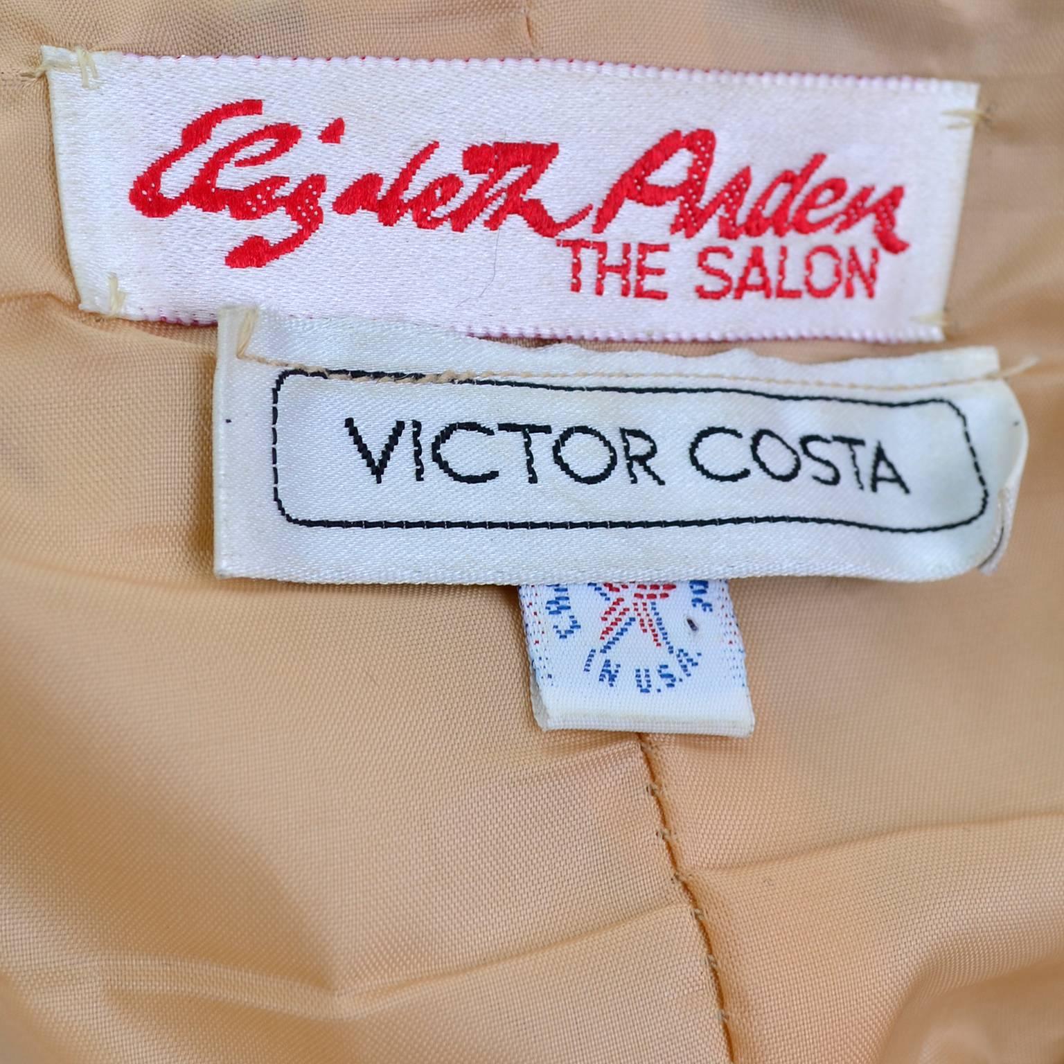 Victor Costa Elizabeth Arden Black Sculpted Avant Garde Vintage Dress 4