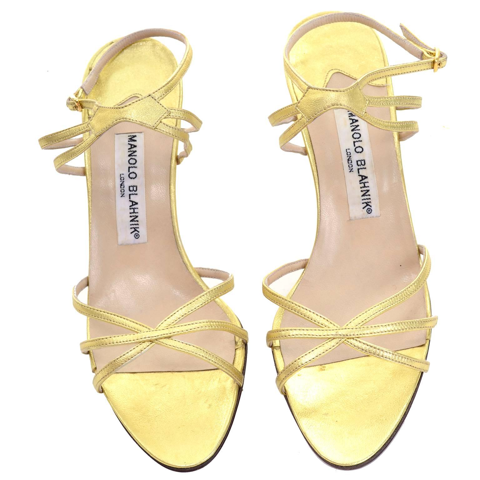 vintage gold heels