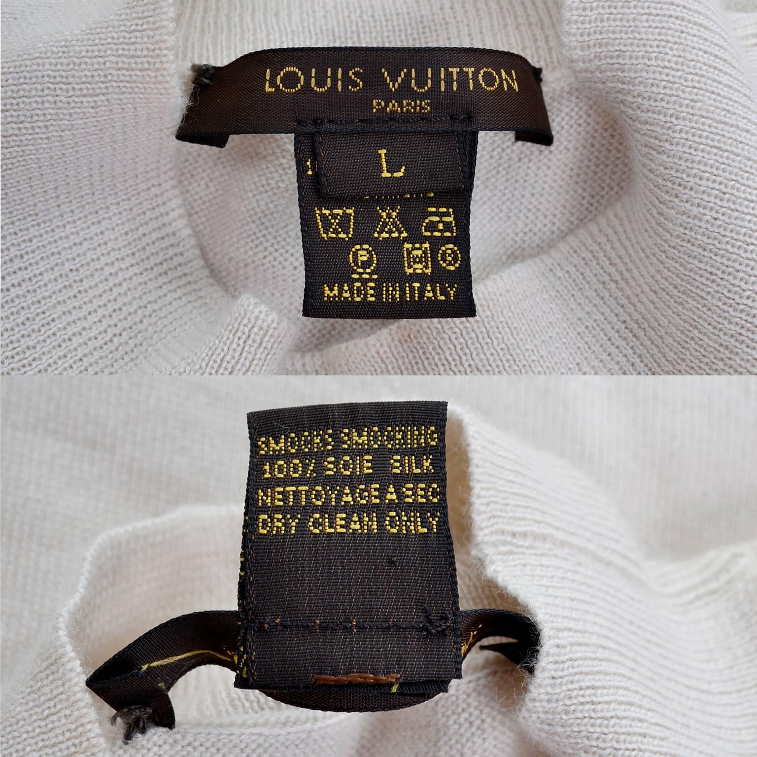 Louis Vuitton Sand Silk Cashmere Sweater with Smocking and Bishop Sleeves 2