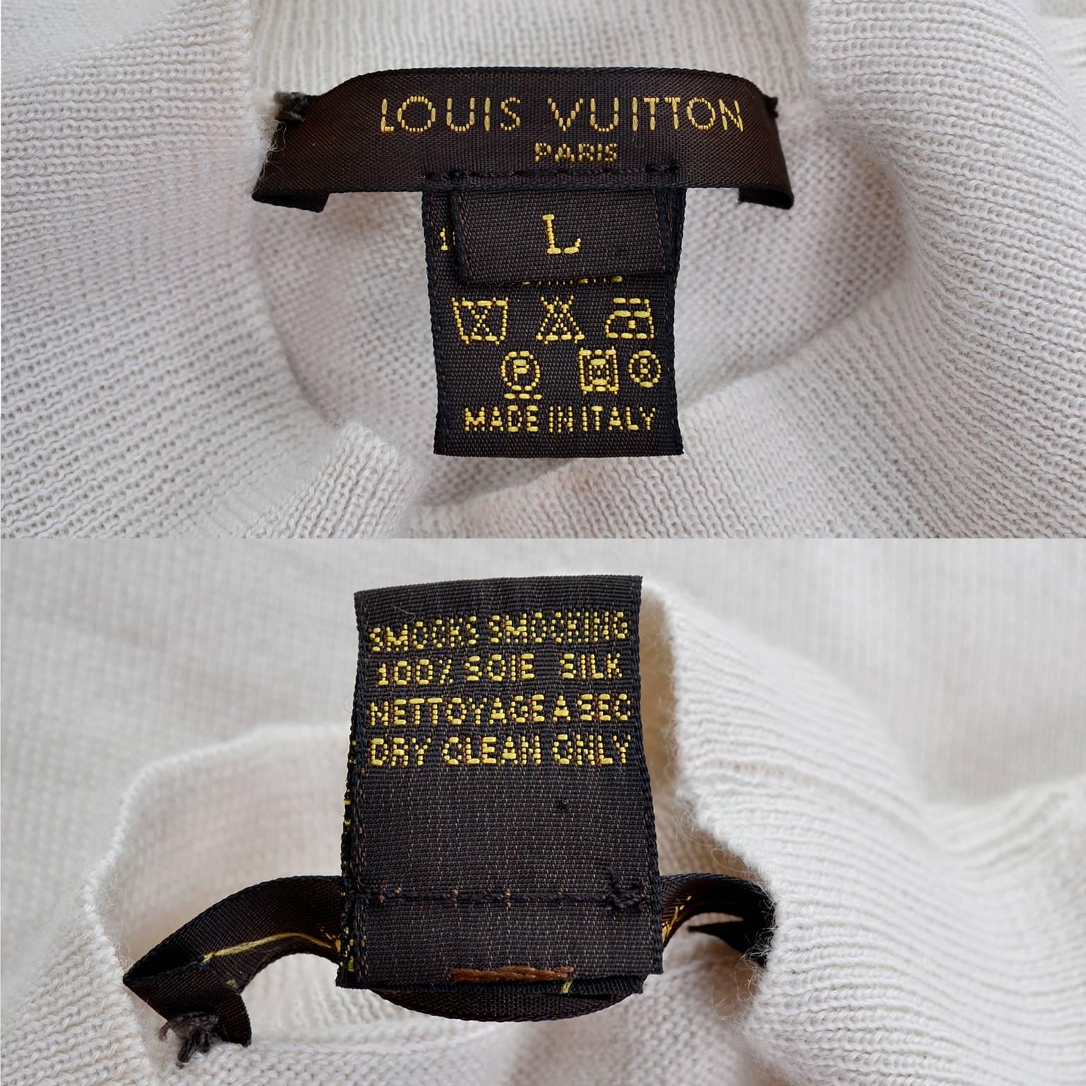 Louis Vuitton Sand Silk Cashmere Sweater with Smocking and Bishop Sleeves  2