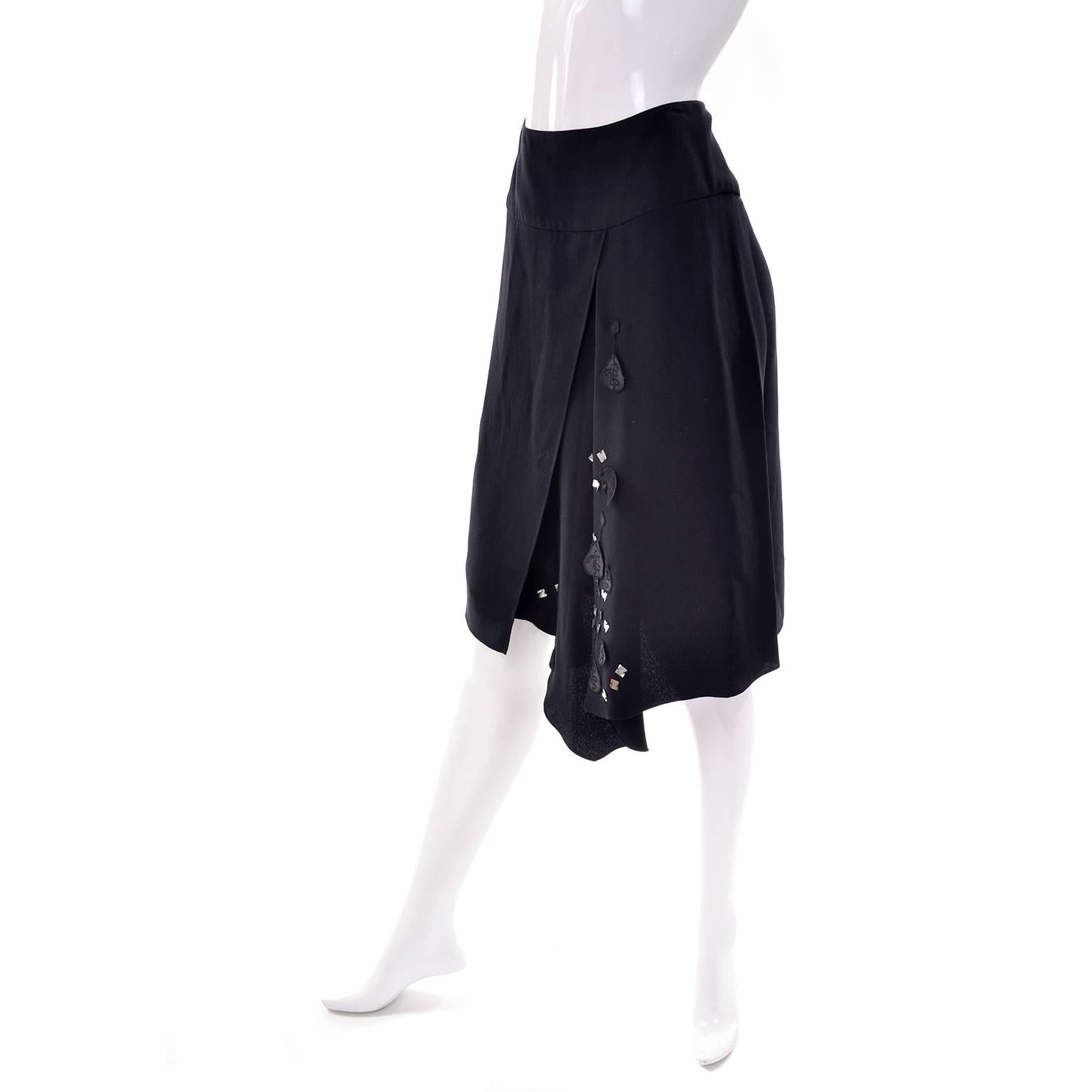 black rayon skirt