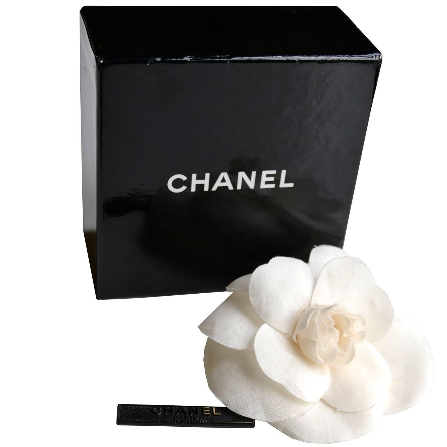 Chanel Camelia Flower Brooch W/ Original Box and Tag Attached