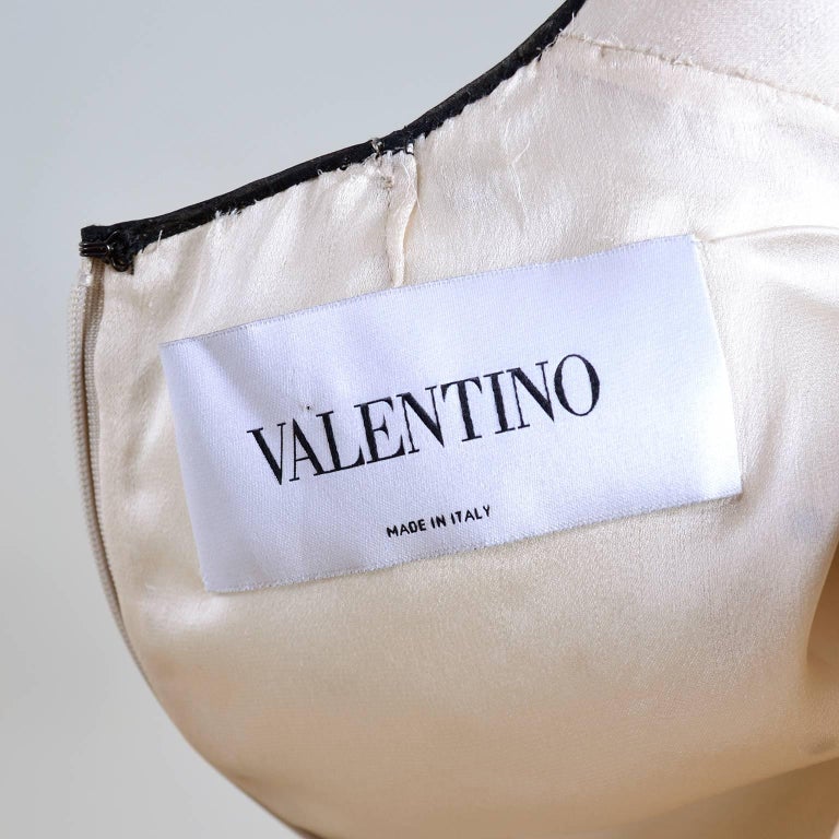Documented 2011 Valentino Dress in Cream Organza w Black and White ...