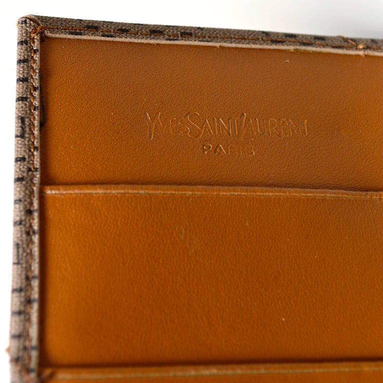1970s Yves Saint Laurent Vintage YSL Monogram Logo Wallet at 1stDibs