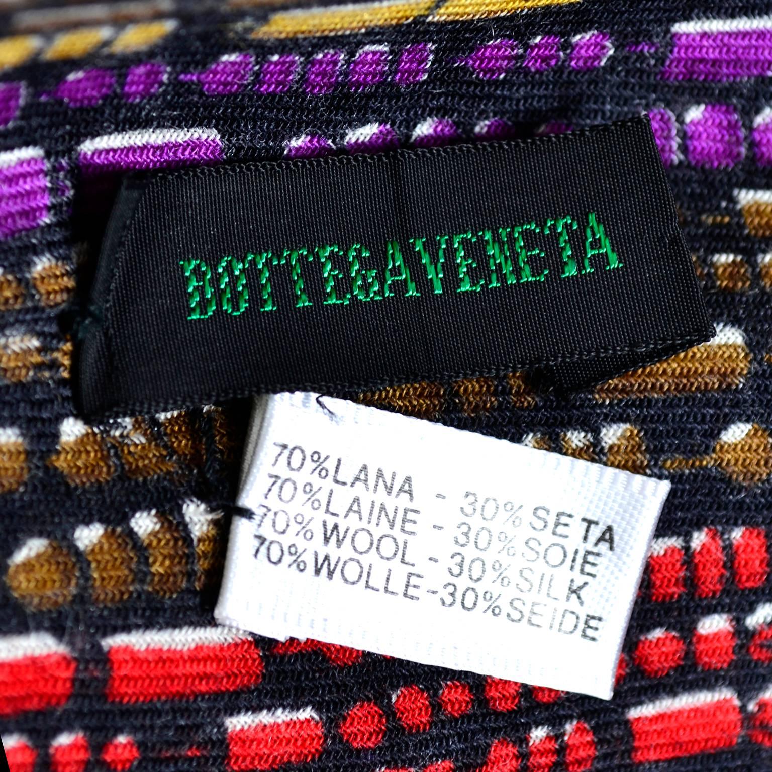 Women's Bottega Veneta Scarf / Wrap in Oversized Wool Silk in Colorful Butterfly Pattern
