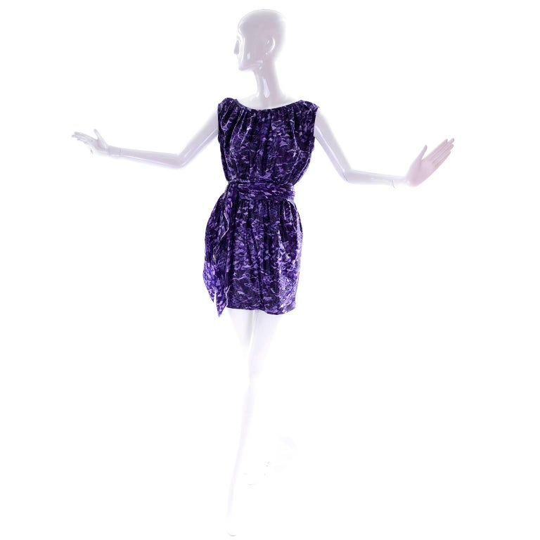 Marc Jacobs Dress In A Purple And Black Metallic Leopard Print