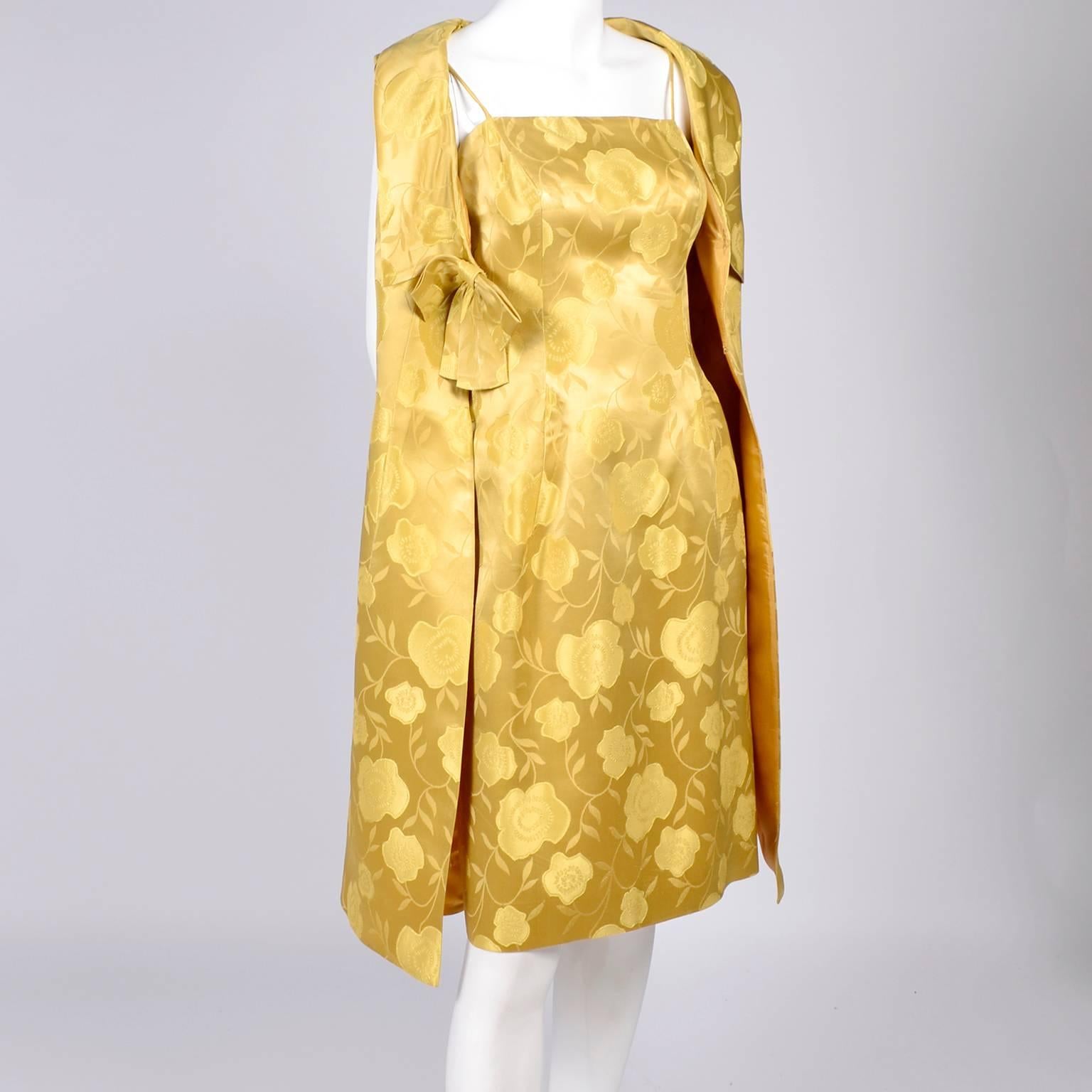 gold satin cocktail dress