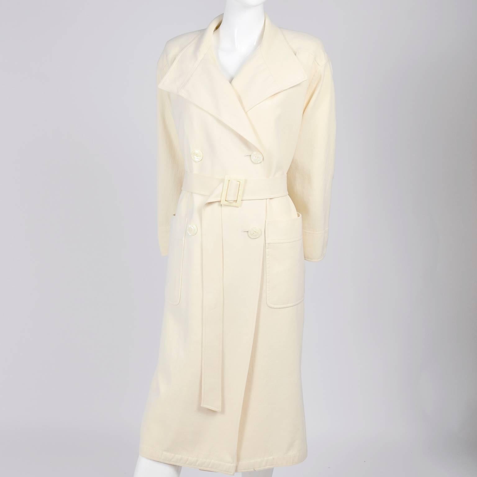 cream wool coat