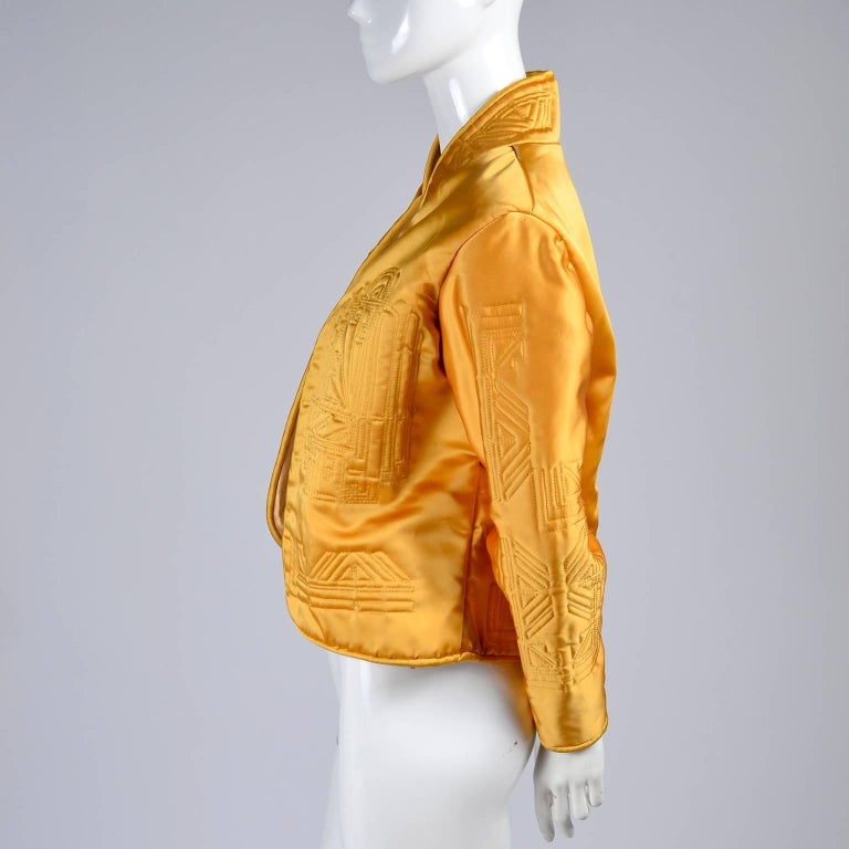 60’s Silk handmade adorned Medallion Jacket by Vintage Designer