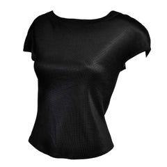 Vintage Black Alaia Vintage Top With Cap Sleeves