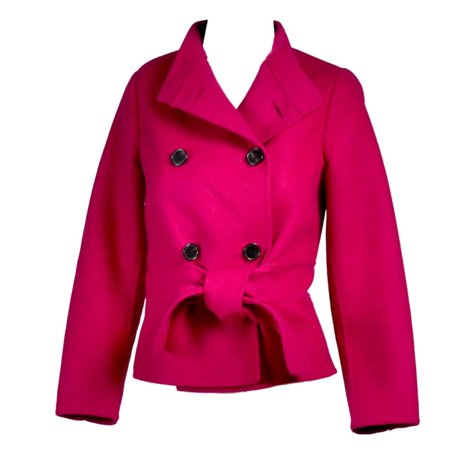 Valentino Jacket L'Amour Raspberry Red Size 4 Small