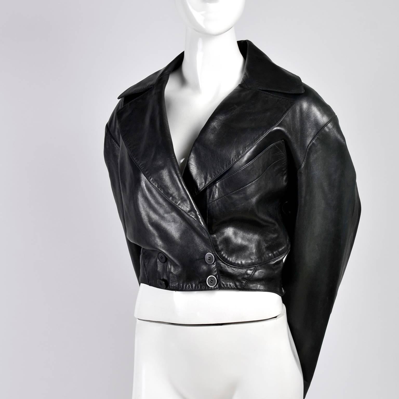 alaia vintage leather jacket