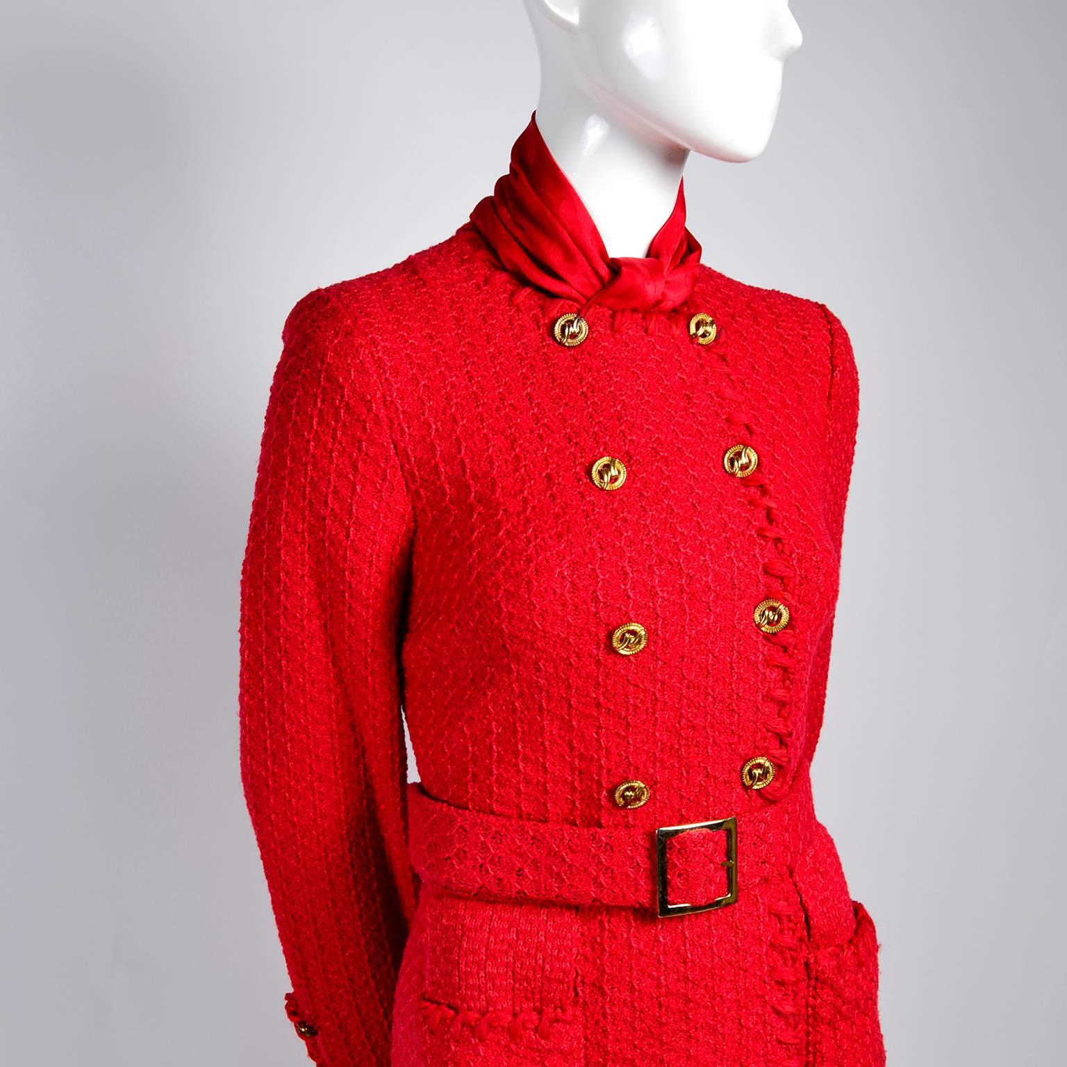 vintage red suit