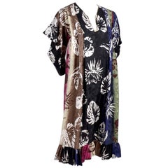 Emanuel Ungaro Parallele Vintage Dress in Tropical Floral Print Caftan Style