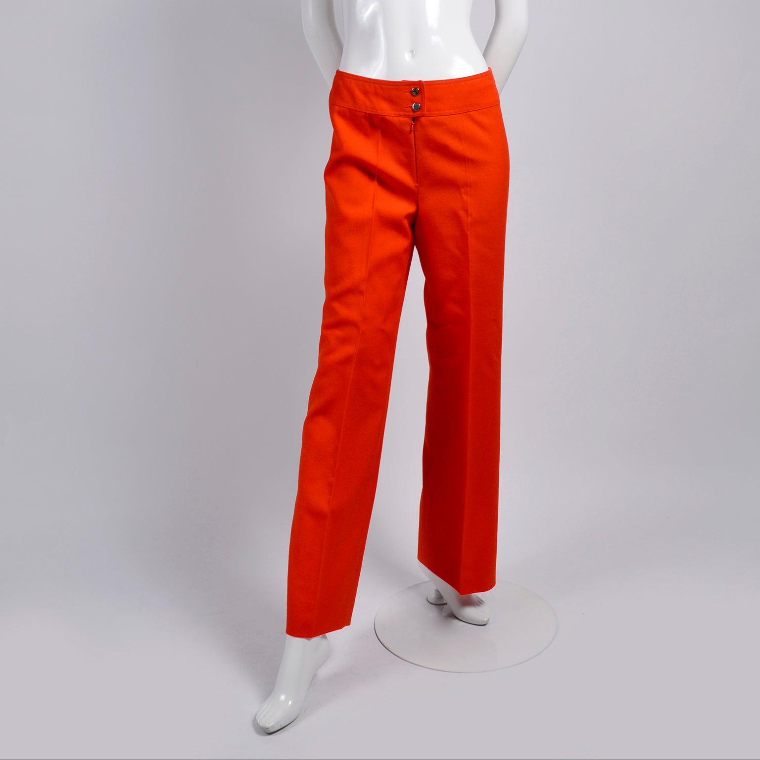 orange high waisted pants