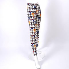 Versace Jeans Couture Rayon Kimono Novelty Print High Waist Pants