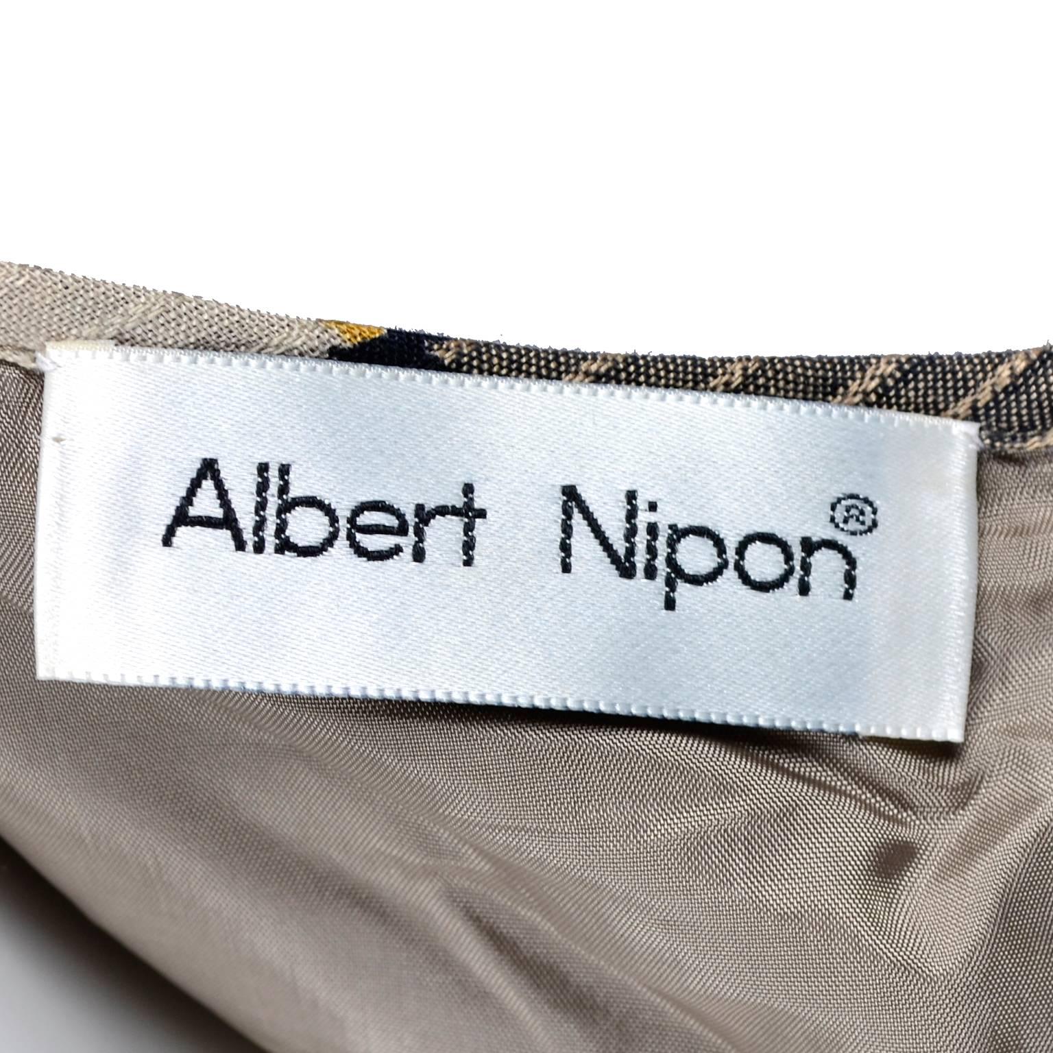 Robe dos nu Albert Nipon vintage des années 1970 en lin et coton imprimé floral Taille 2 en vente 4