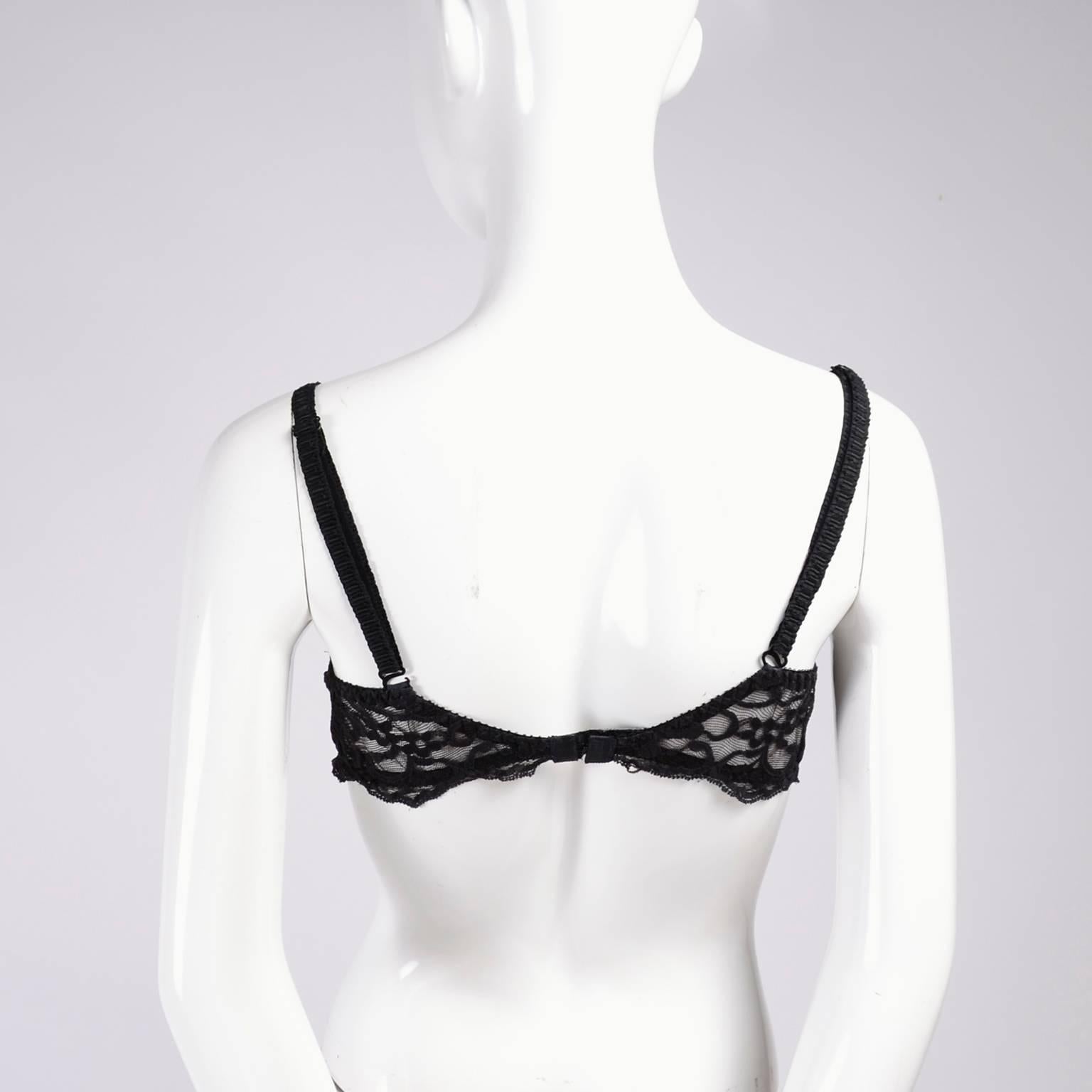 Women's Cher Owned Black Underwire Lace Bra W Photograph of Cher in it  From Collector
