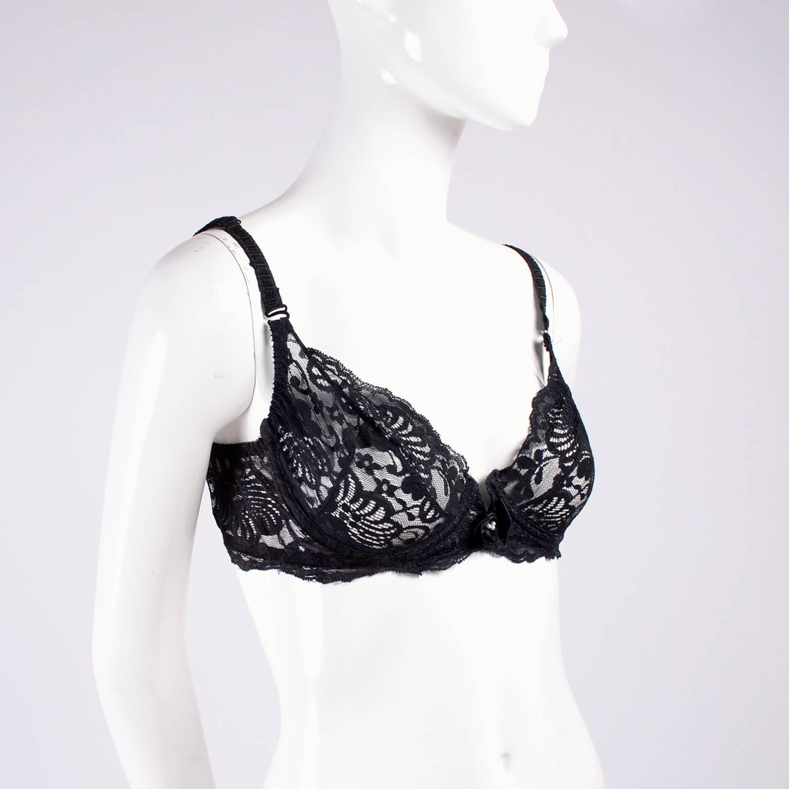 Cher Owned Black Underwire Lace Bra W Photograph of Cher in it  From Collector 1
