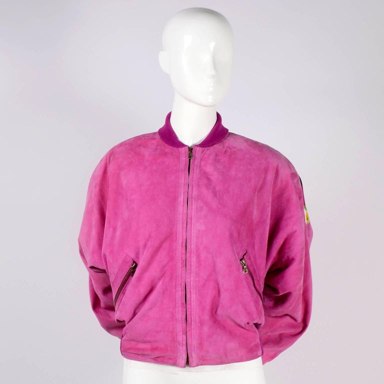 Versace suede jacket clearance