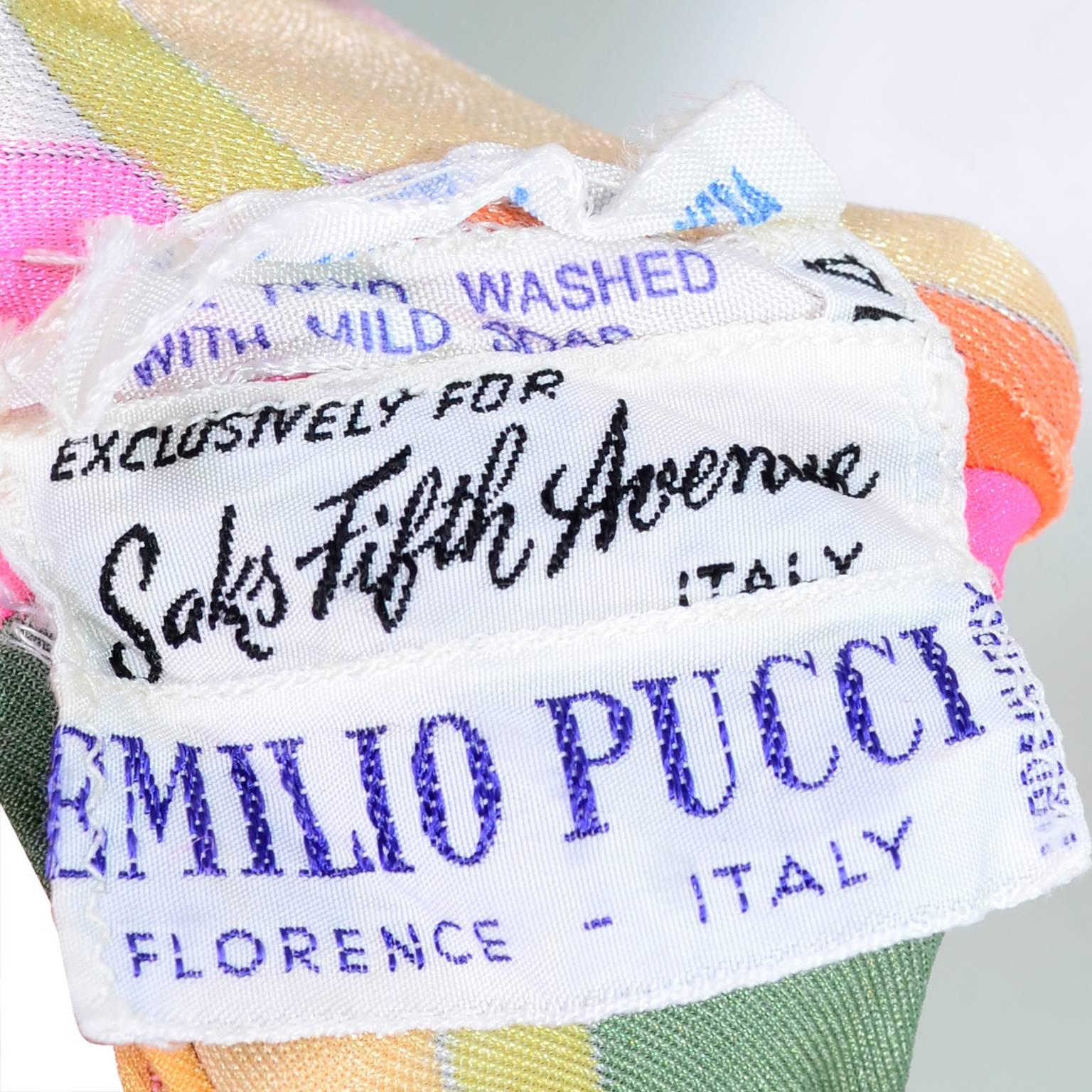 Vintage Pucci Swimsuit Signature Print Size Medium For Sale 2