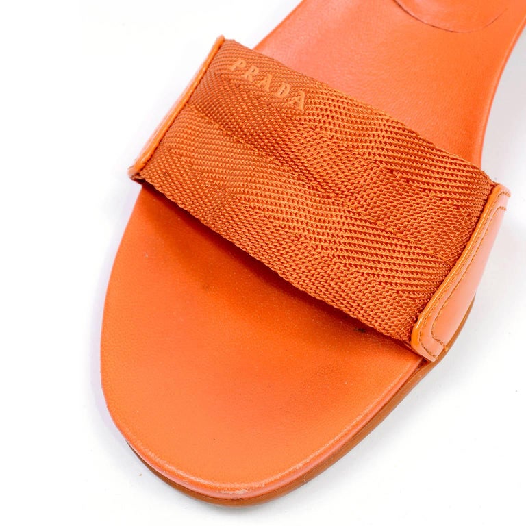 prada orange sandals