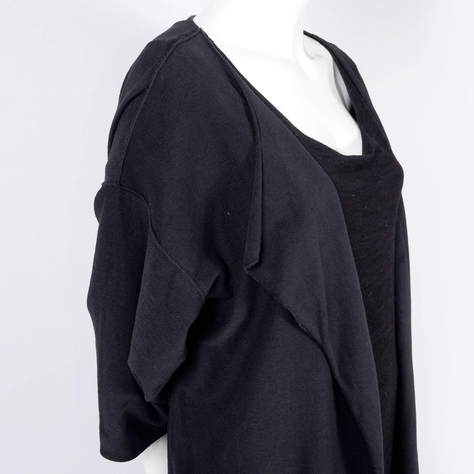 Women's or Men's 1980s Michele Lamy Avant Garde Vintage Dress w/ Open sides & Jacket in Black