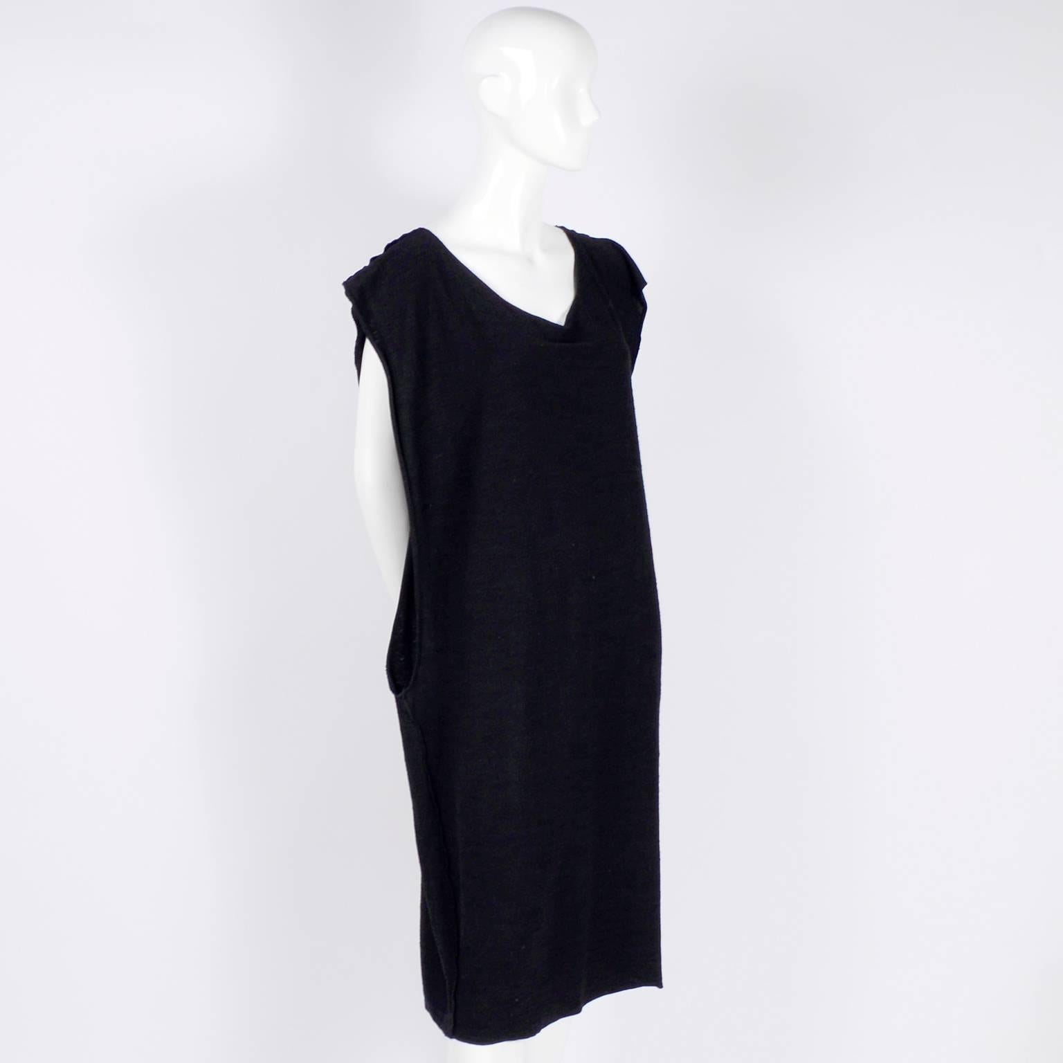 1980s Michele Lamy Avant Garde Vintage Dress w/ Open sides & Jacket in Black 1