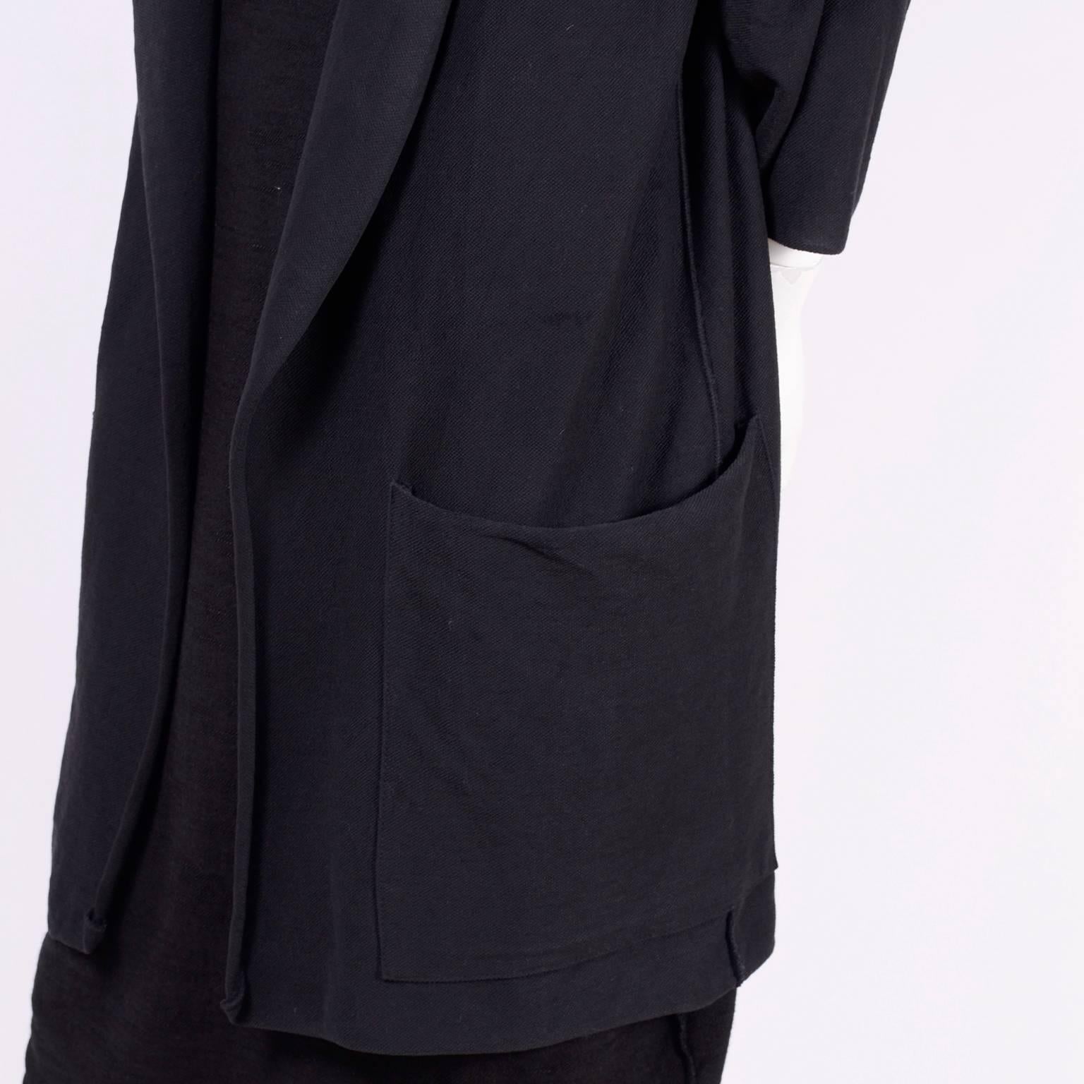 1980s Michele Lamy Avant Garde Vintage Dress w/ Open sides & Jacket in Black 3