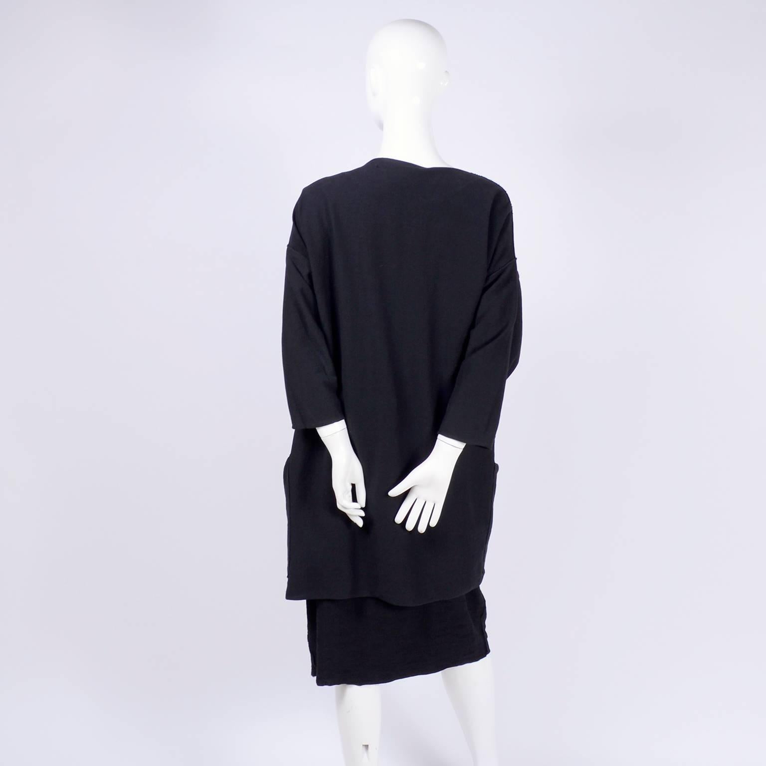1980s Michele Lamy Avant Garde Vintage Dress w/ Open sides & Jacket in Black 5