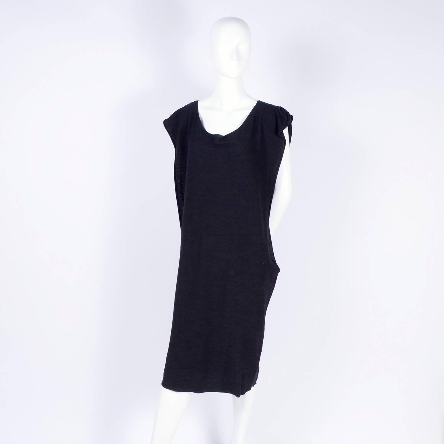 1980s Michele Lamy Avant Garde Vintage Dress w/ Open sides & Jacket in Black In Excellent Condition In Portland, OR