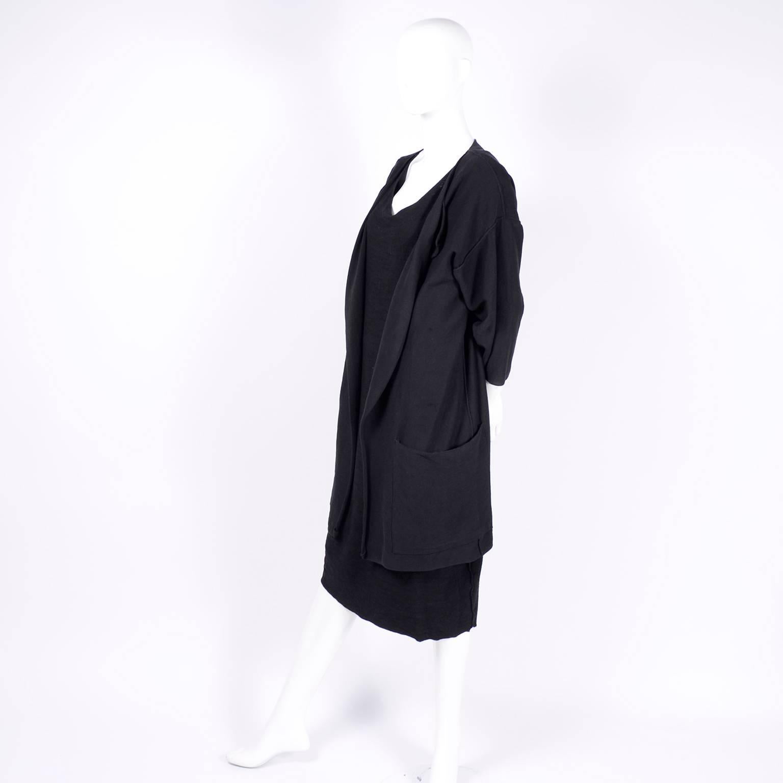 1980s Michele Lamy Avant Garde Vintage Dress w/ Open sides & Jacket in Black 6