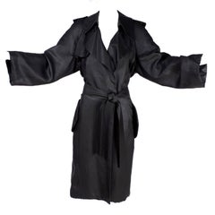 Alber Elbaz Lanvin Coat Spring Summer 2006 Runway Black Silk Trench Coat