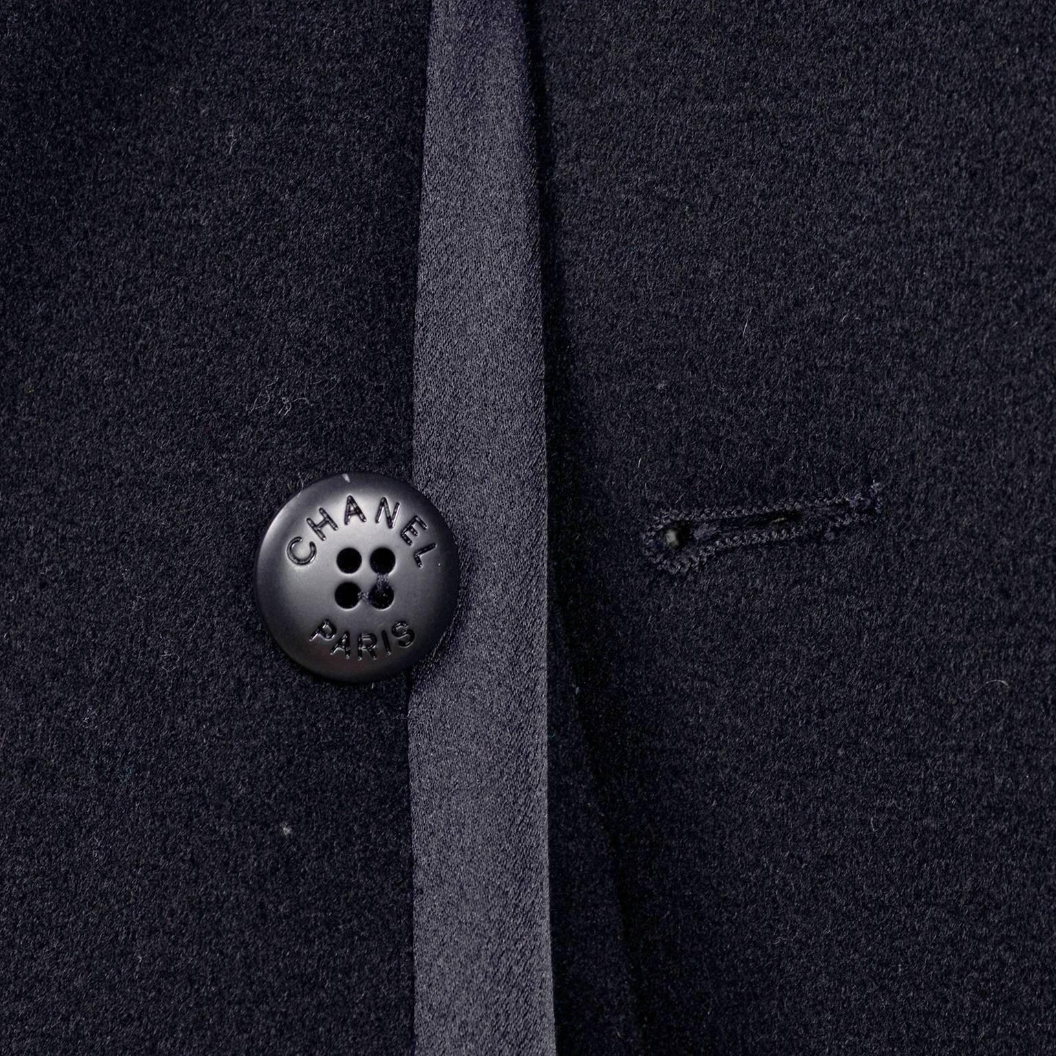 Chanel Wool and Cashmere Coat with CC Monogram Buttons, 1998  In Excellent Condition In Portland, OR