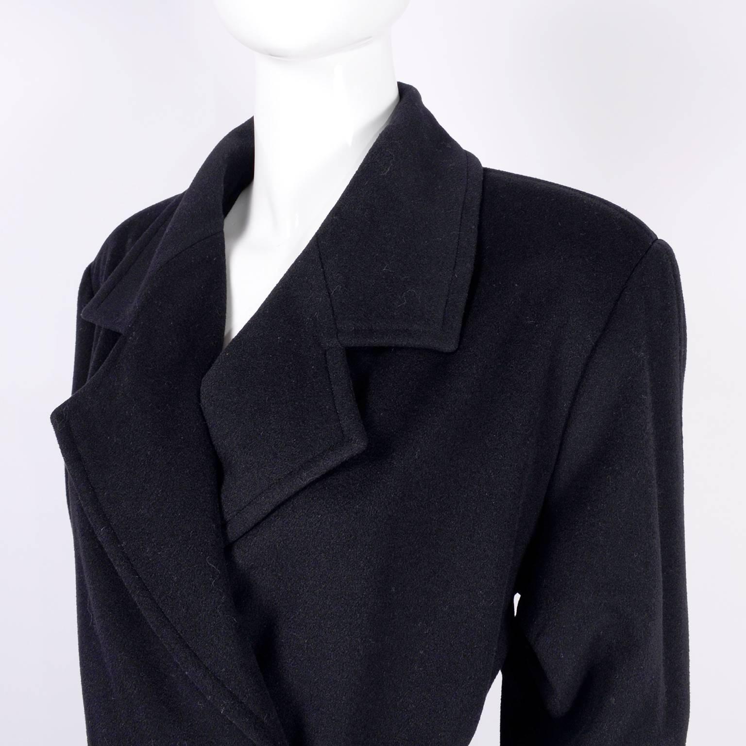 Chanel Wool and Cashmere Coat with CC Monogram Buttons, 1998 For Sale 5