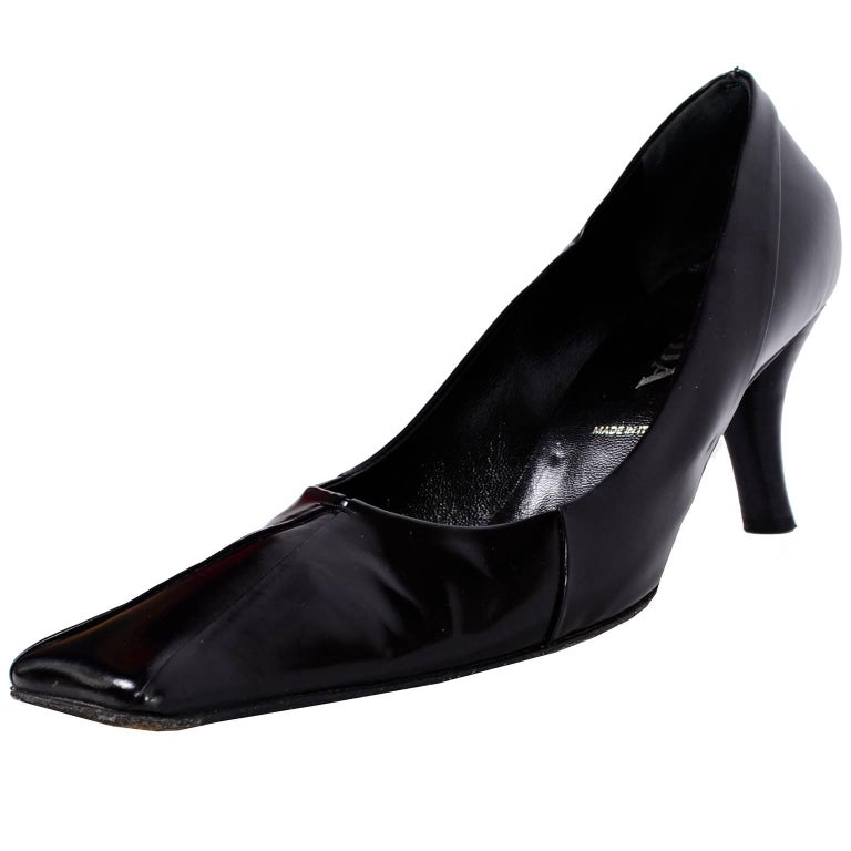 square toe heels prada