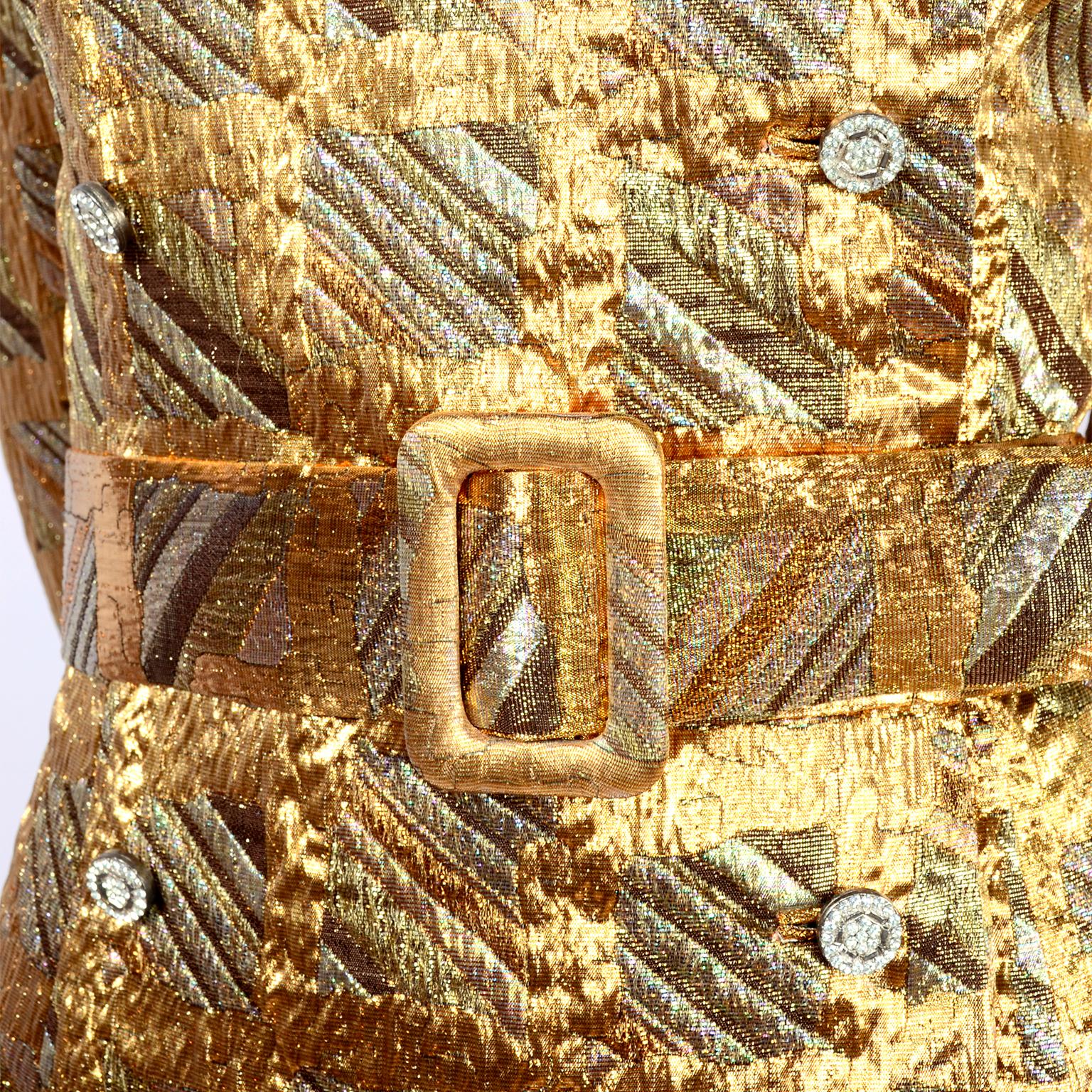 gold dress with belt