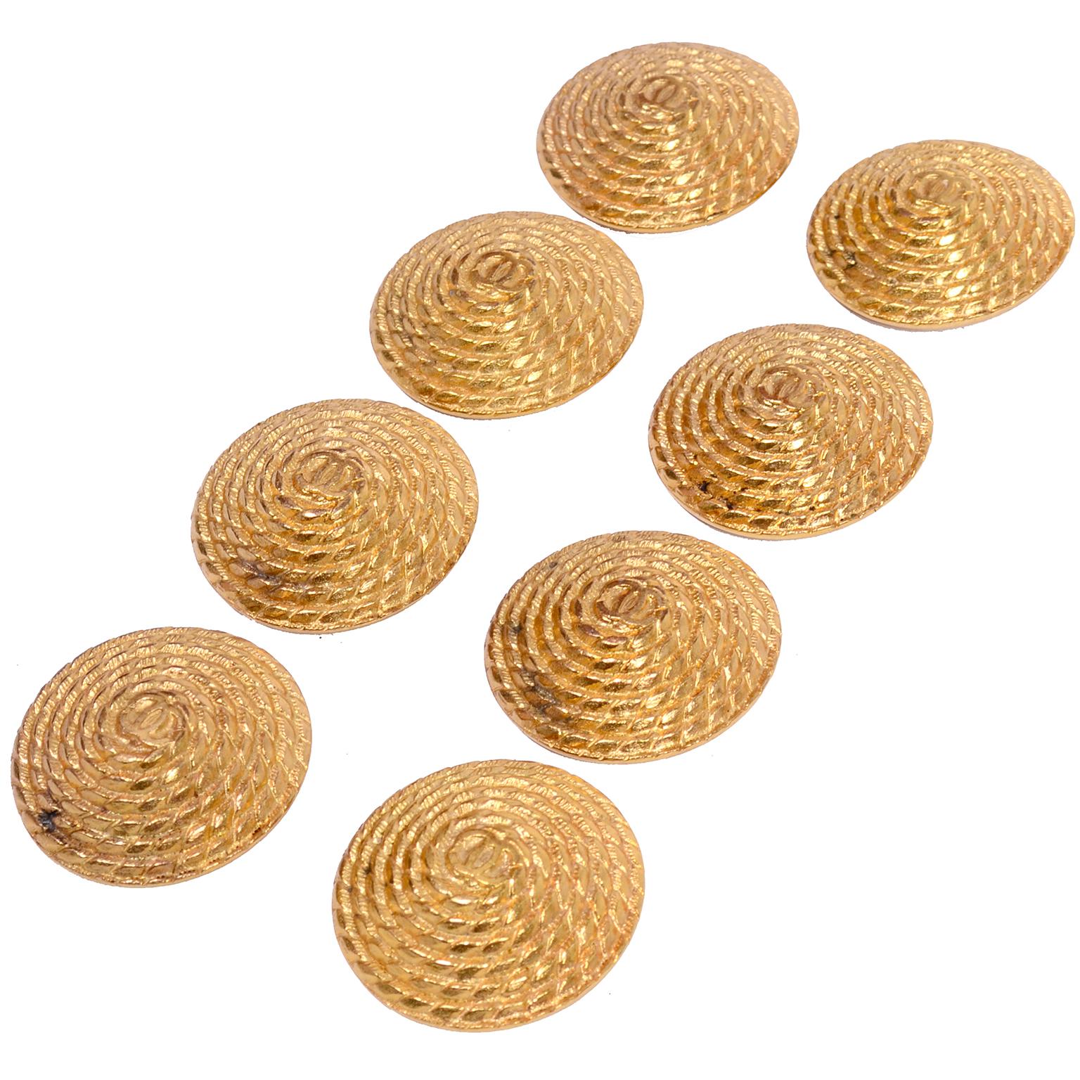 chanel gold buttons