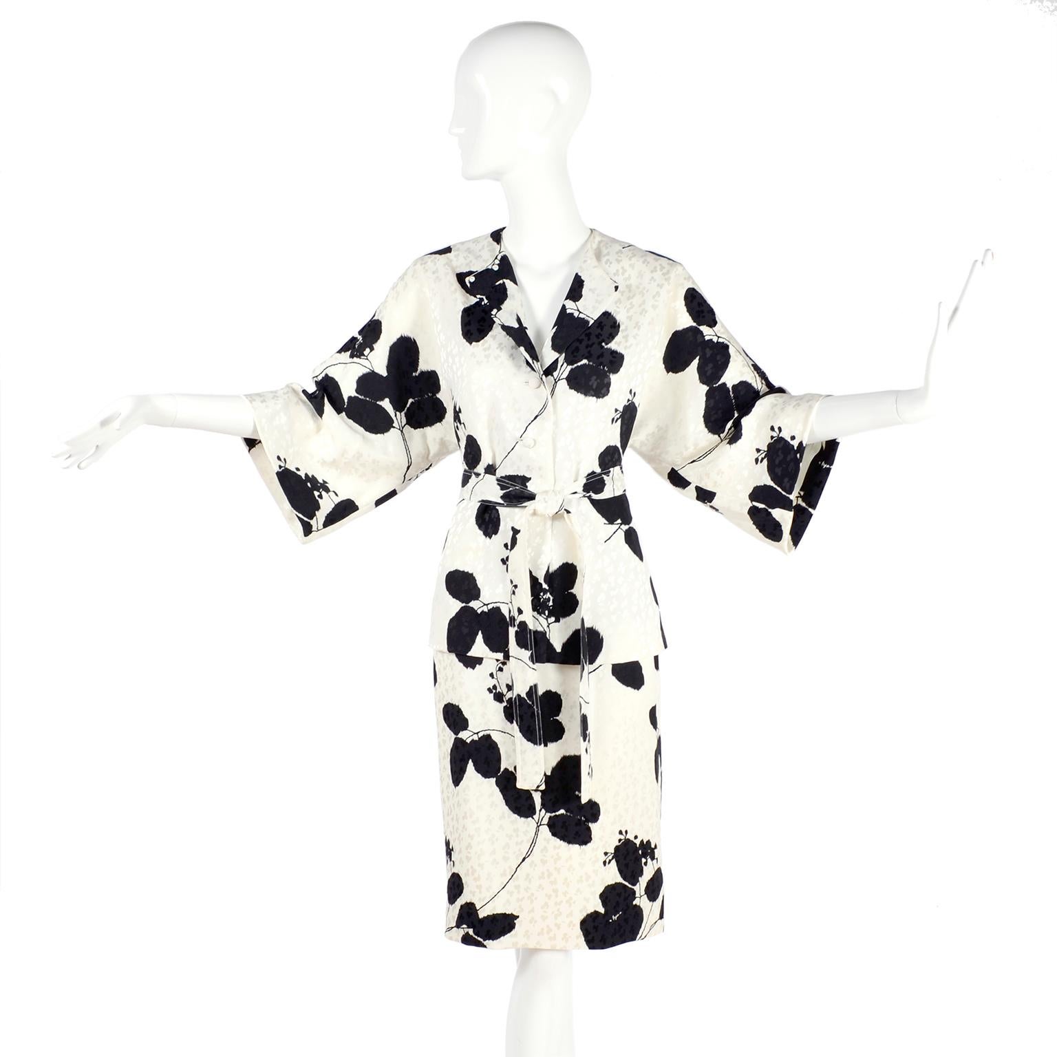 black and white kimono dress