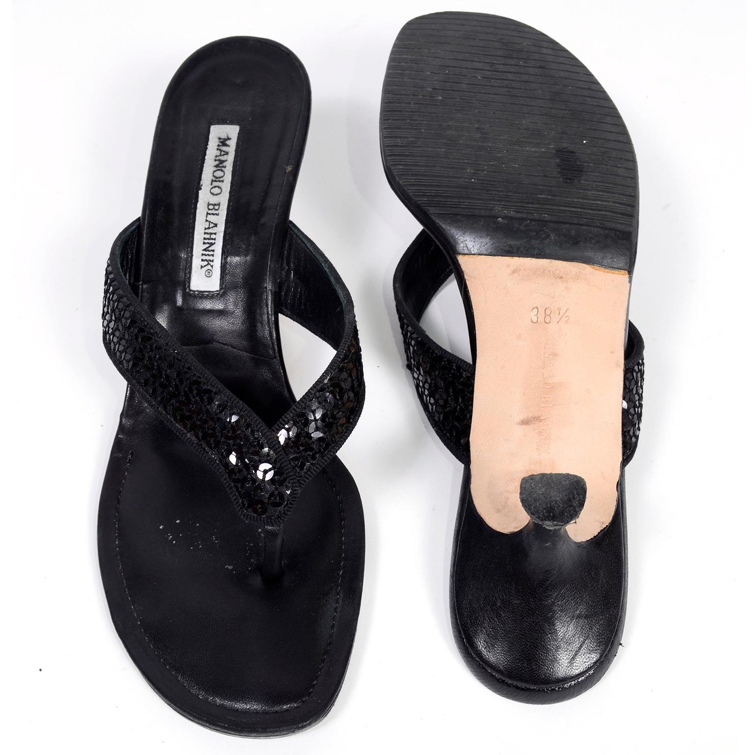 black thong heels