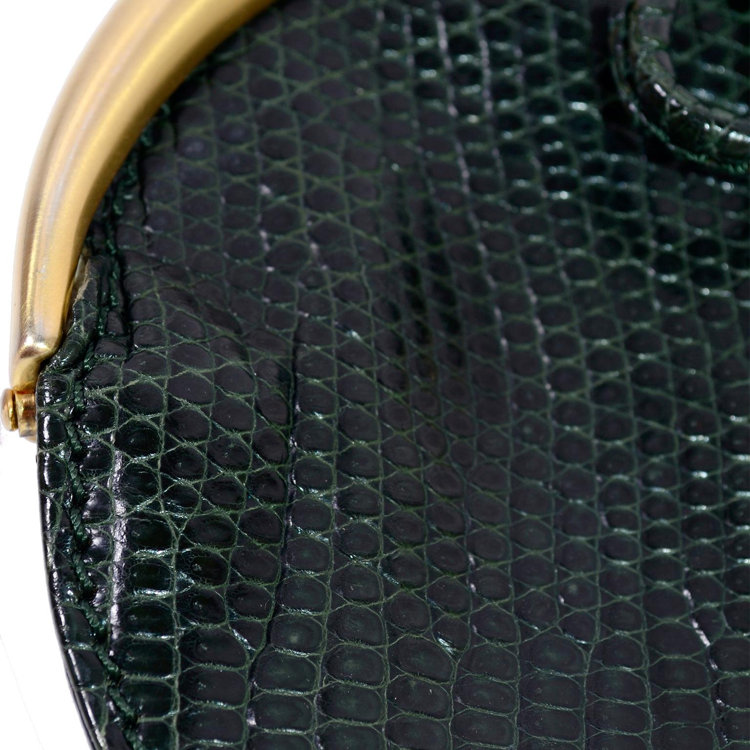 green snakeskin purse