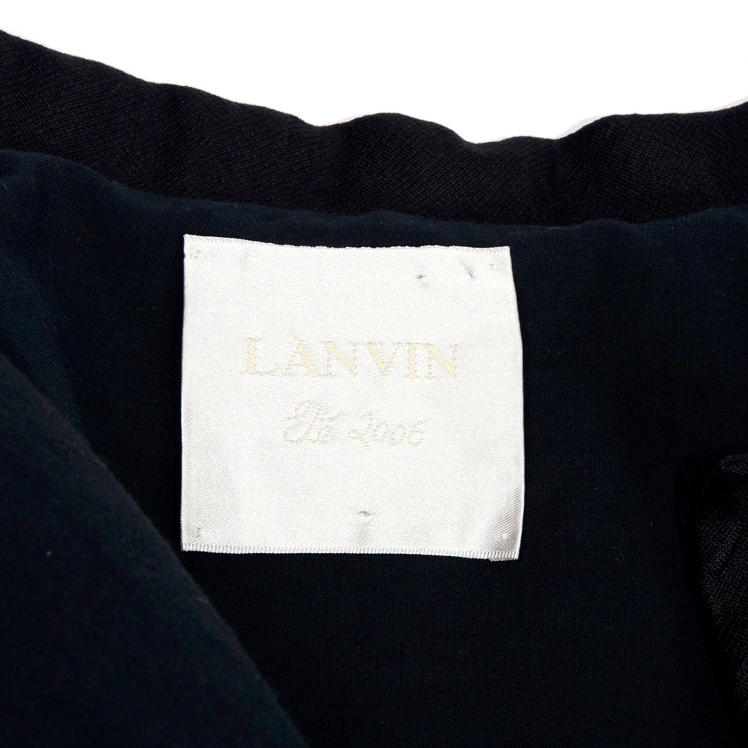 Alber Elbaz 2006 Lanvin Jacket / Top in Black Silk w/ Blouson Sleeves  4