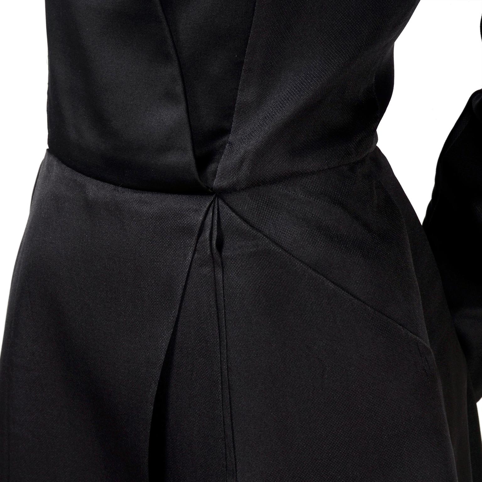 Vintage Black Geoffrey Beene Dress W/ Detailed Origami Folds & Styling 1