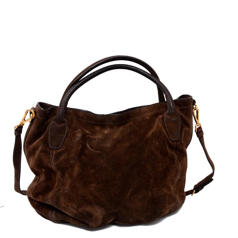 prada suede shoulder bag