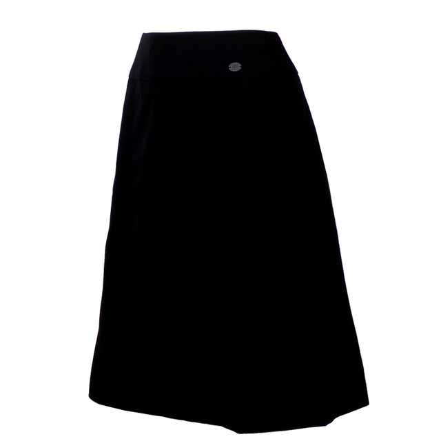 Chanel Black Leather Skirt For Sale at 1stDibs