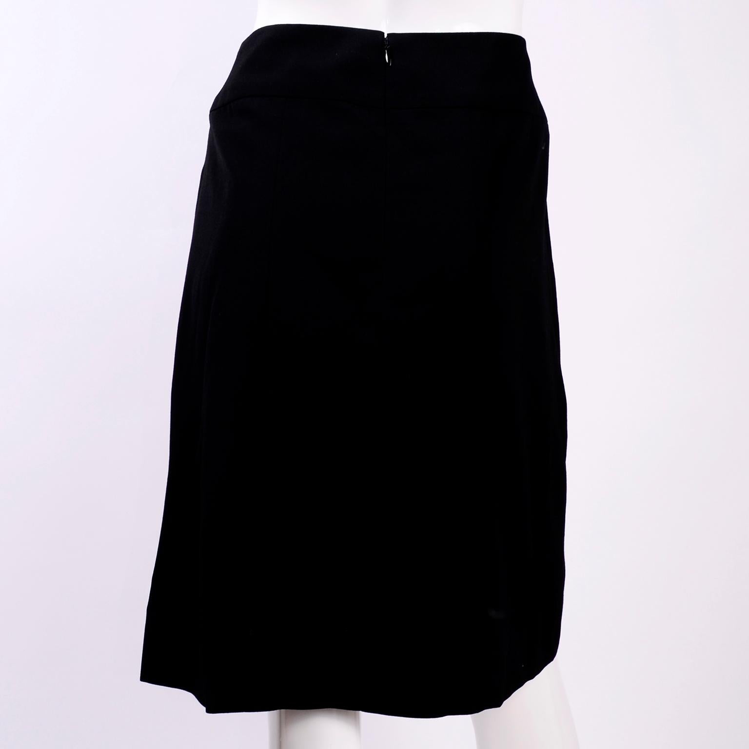 black chanel skirt