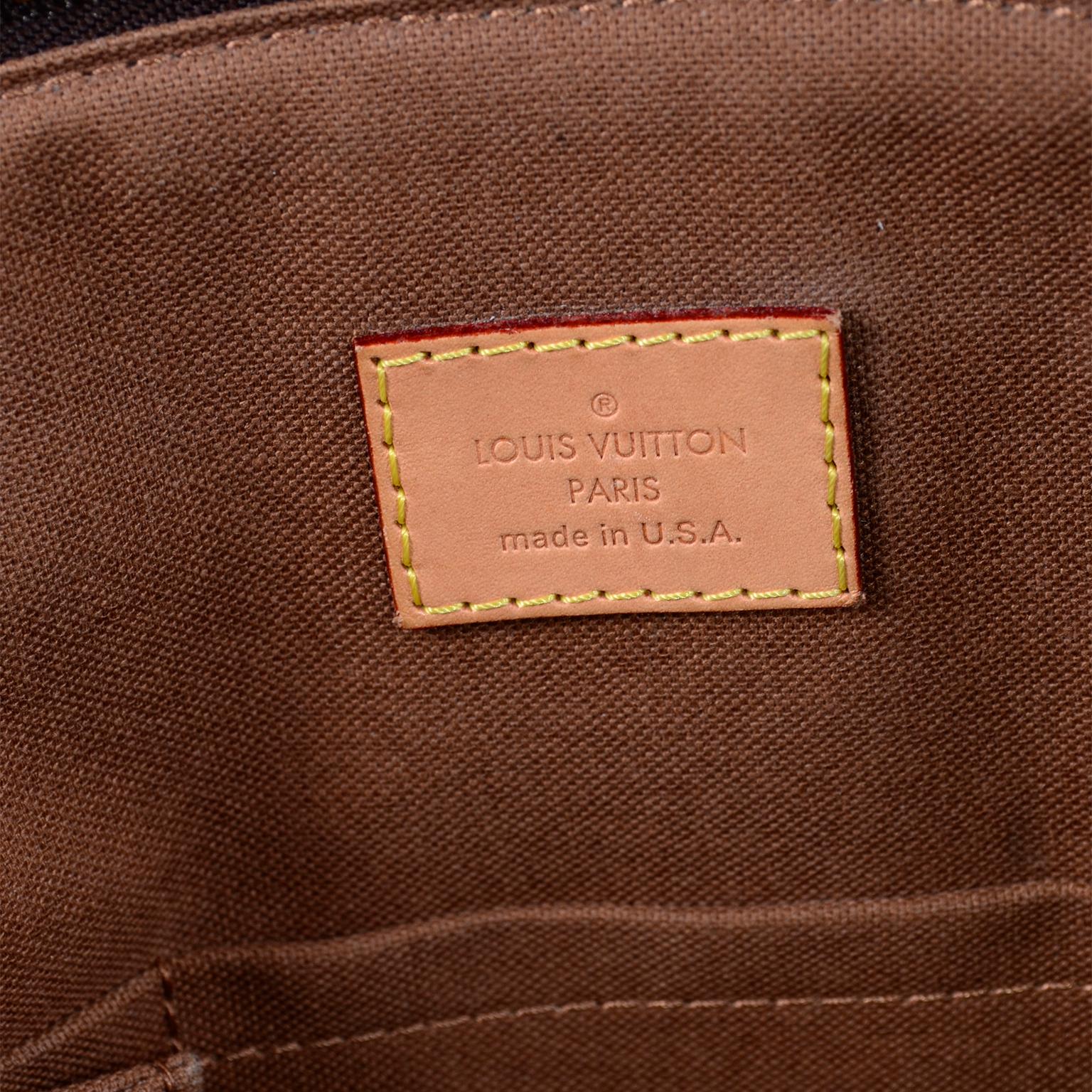 Louis Vuitton Monogram Handbag Dark Brown Tivoli Bag With Leather Trim 7