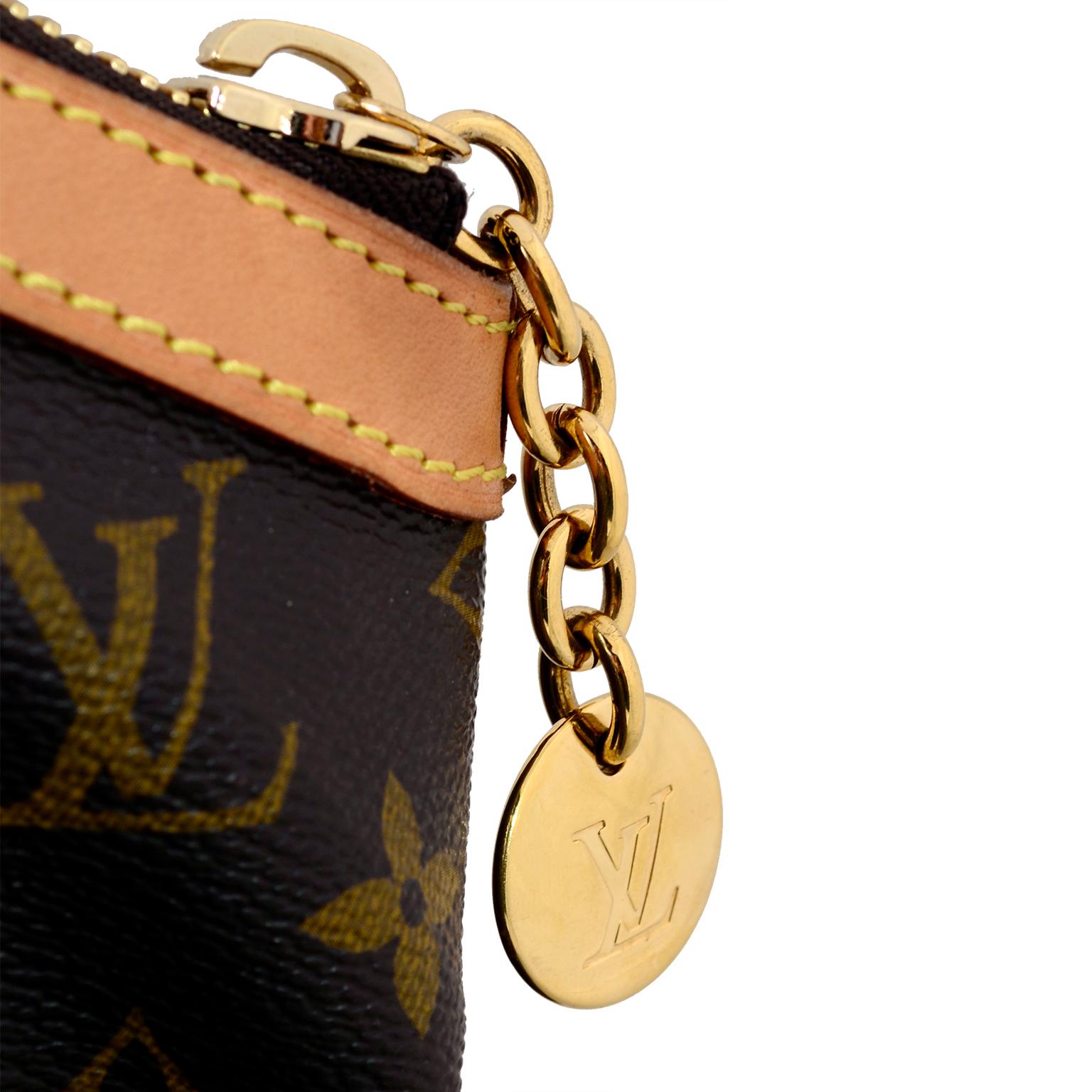 Louis Vuitton Monogram Handbag Dark Brown Tivoli Bag With Leather Trim 8